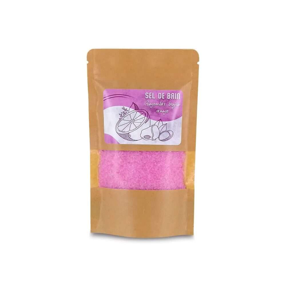 Sels de bain rose – Benjoin, Gingembre et Orange 250 g