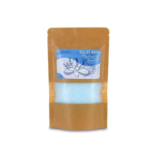 Sels de bain bleu – Lavande et Marjolaine 250 g